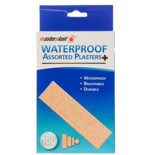 Masterplast Waterproof Assorted Plasters, Pack of 100