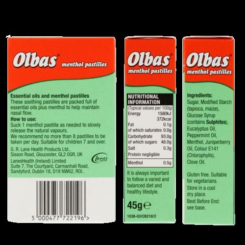 Olbas Menthol Pastilles 45g