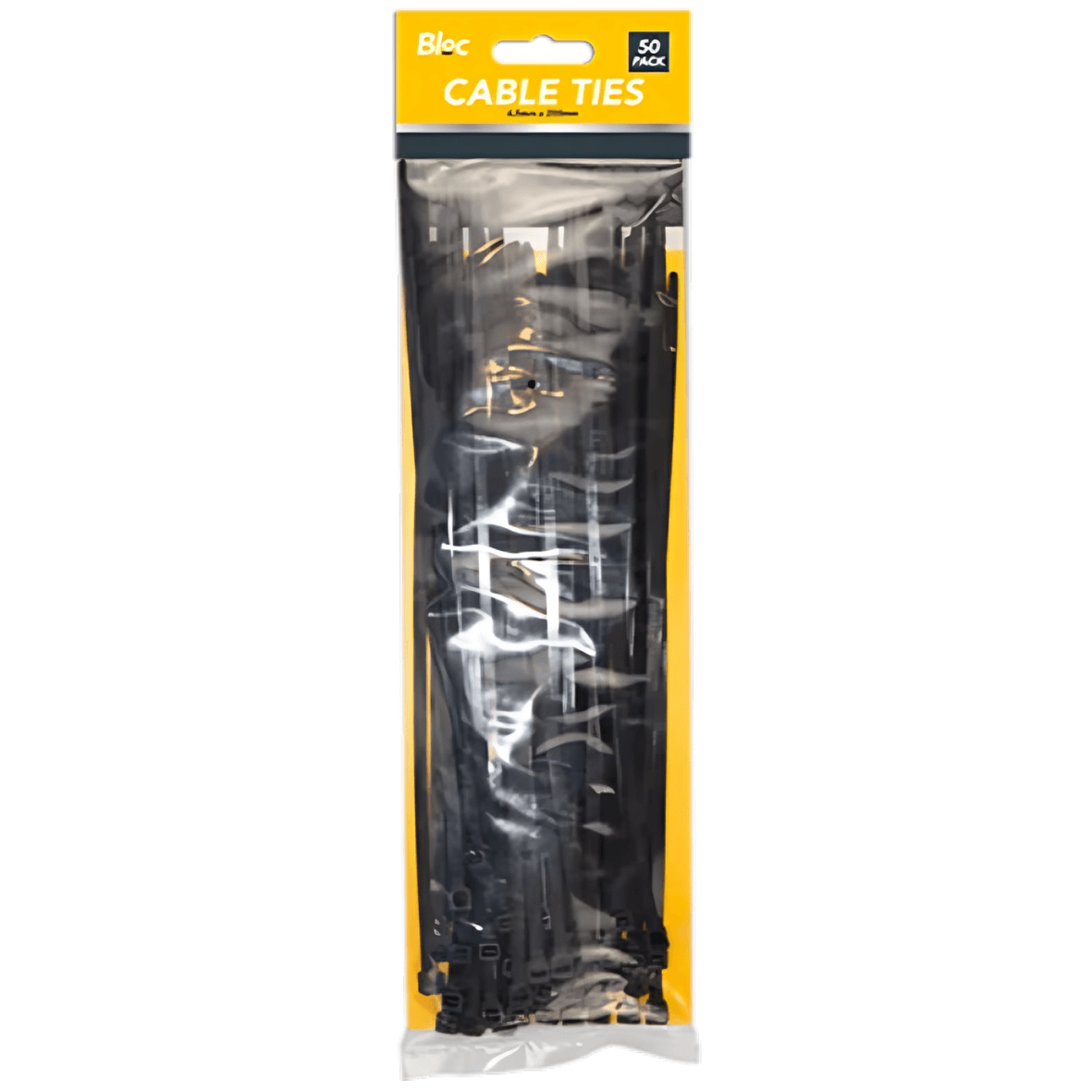 Bloc Black Cable Ties 4.7mm x 250mm, Pack Of 50