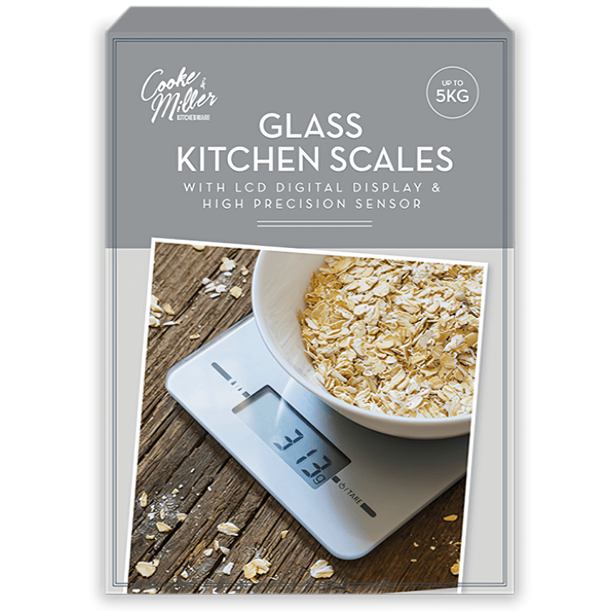 Cooke and Miller glass digital kitchen scales 5kg