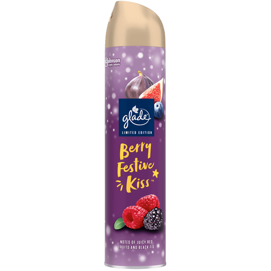 Glade aerosol spray berry festive kiss fragrance 300ml air freshener