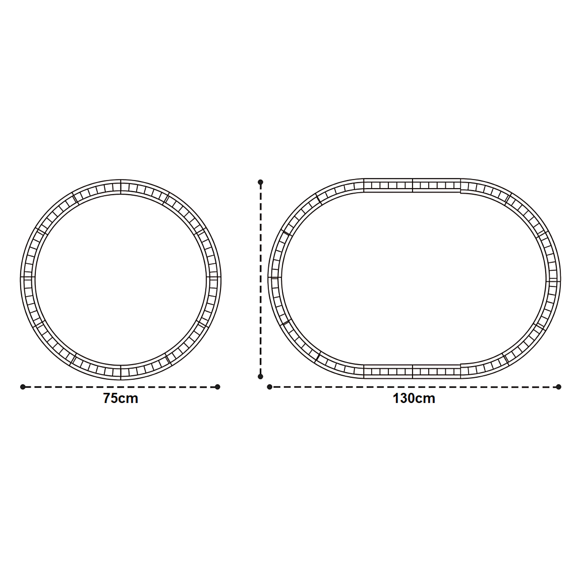 Hoot Christmas Train Set Track Layout Dimensions