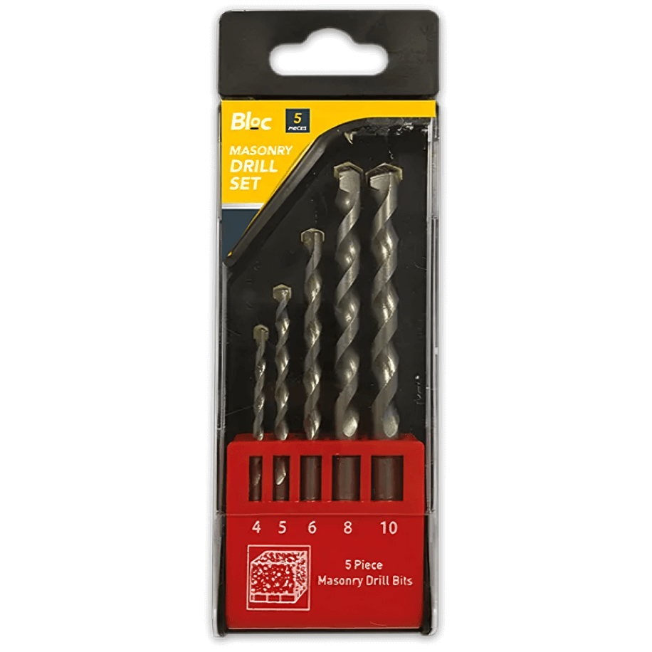 Masonry Drill Bit Set, 5 Piece