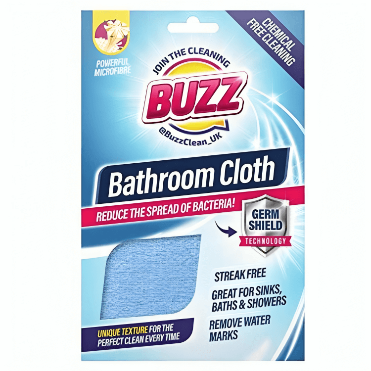 Buzz Microfibre Bathroom Cloth with Germ Shield