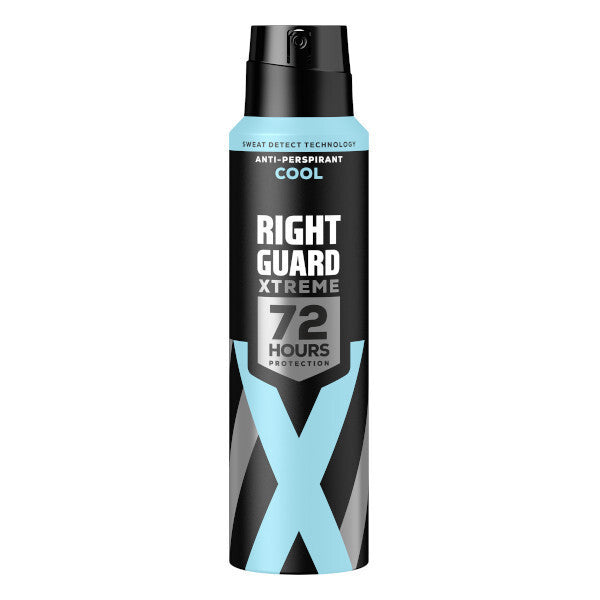 Right Guard Xtreme 72HR Cool Anti-Perspirant Deodorant Spray 150ml for men UK
