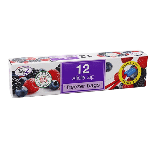 Tidyz Slide Zip Freezer Bags, 12 Pack