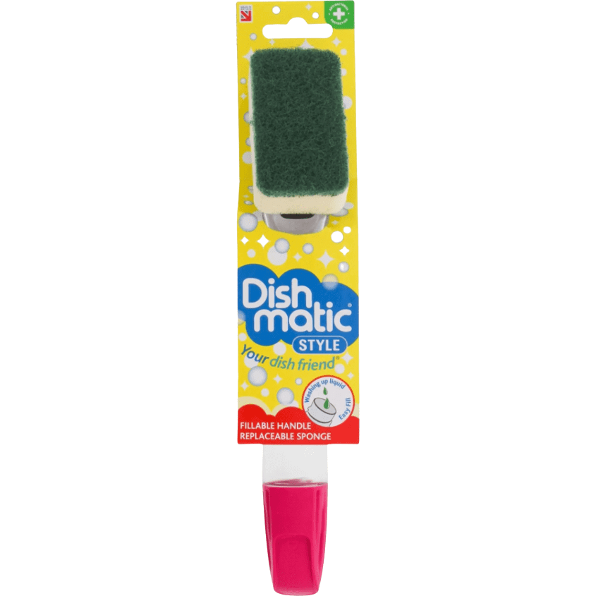 Dishmatic Sponge Fillable Handle Washing Up Brush