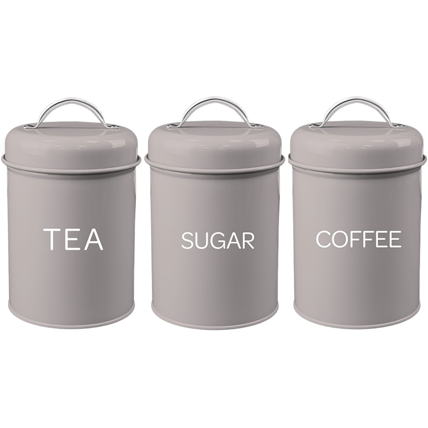Tea, Sugar & Coffee Canisters Set, Natural