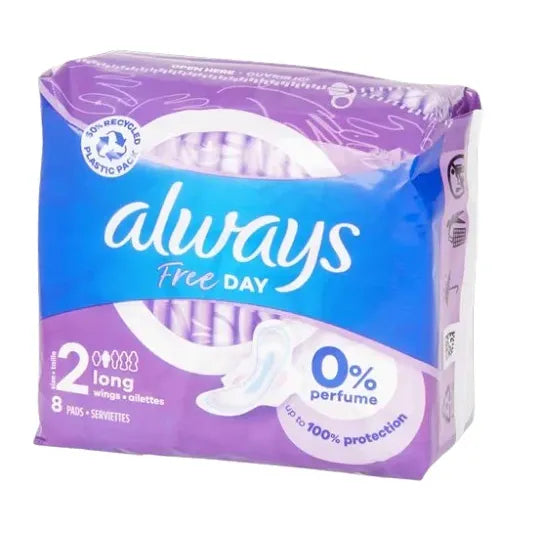 ALWAYS FREE DAY LONG WINGS, PACK OF 8
