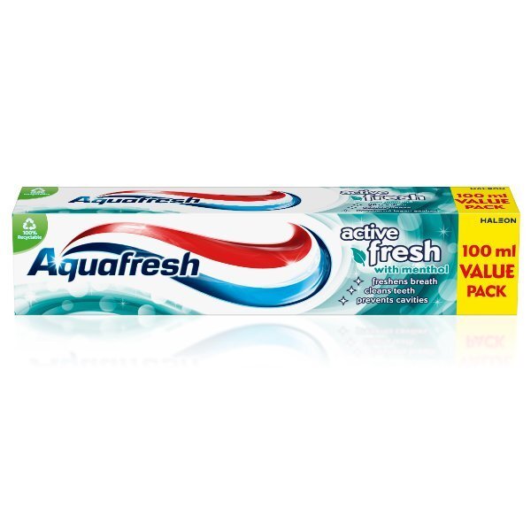 Aquafresh Active Fresh Toothpaste 100ml for cavity protection