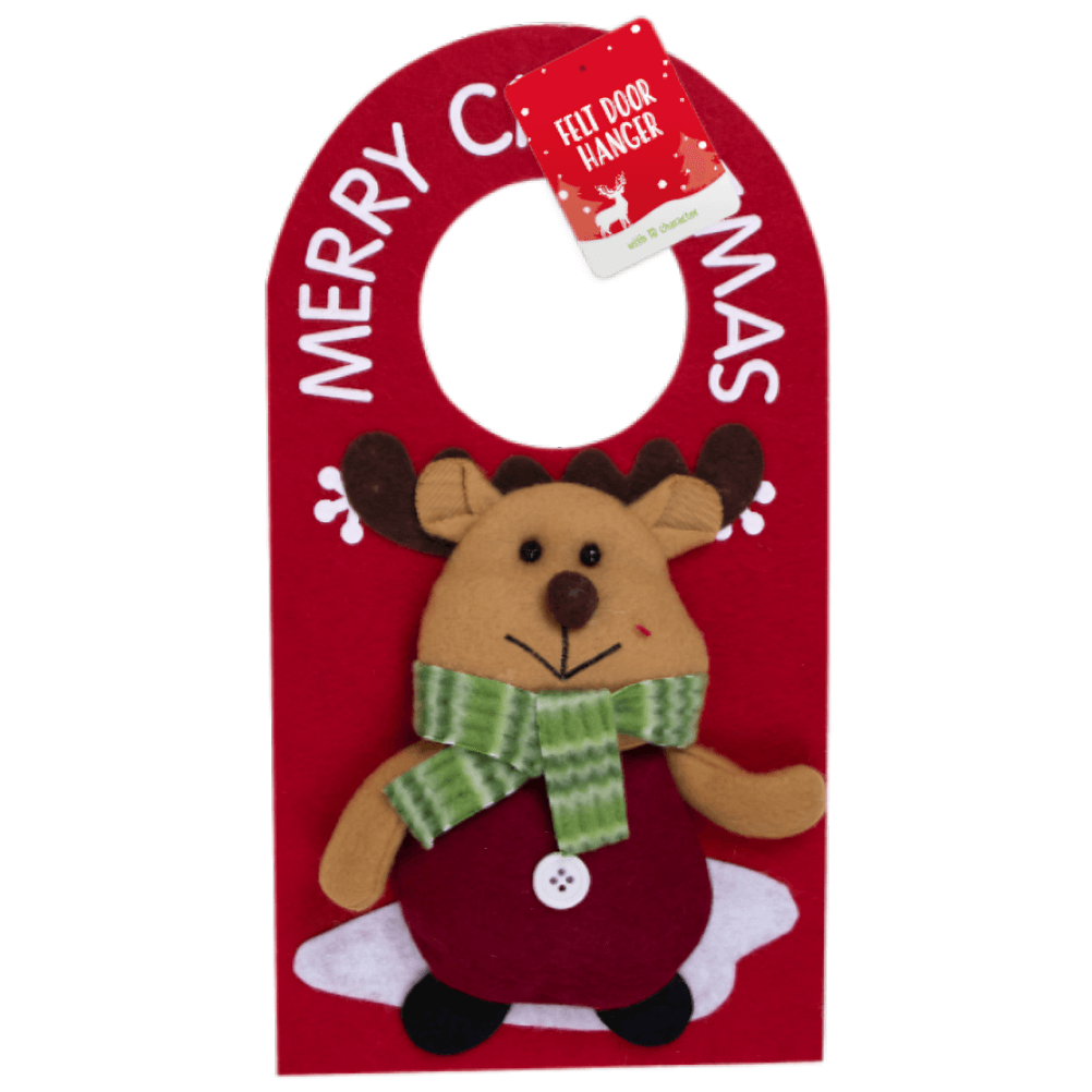 Christmas 3D Reindeer Felt Door Hanger