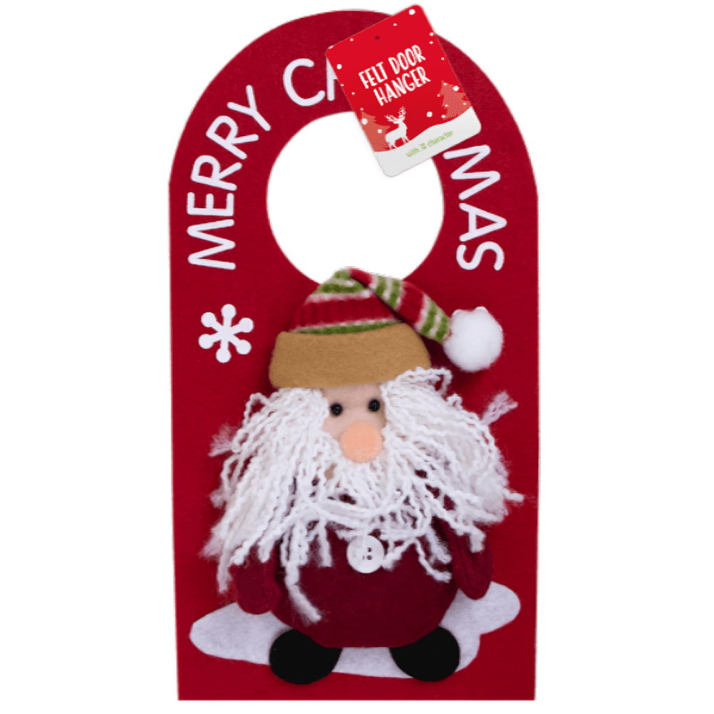 Christmas 3d Santa Felt Door Hanger