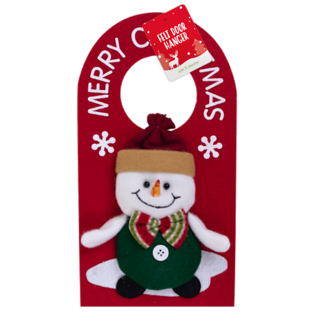 Christmas 3D Snowman Felt Door Hanger