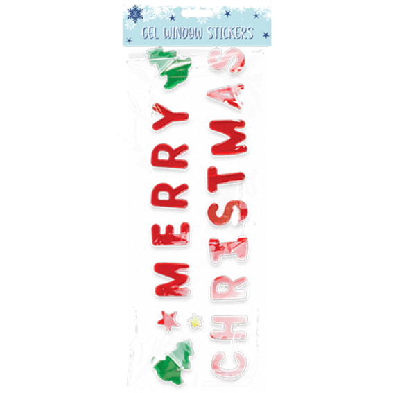Christmas Merry Christmas Gel Window Sticker