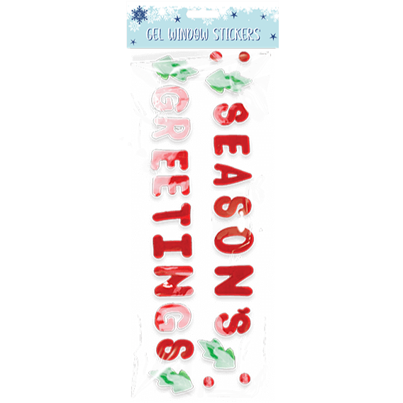 Christmas Gel Window Stickers, 50cm x 15cm (Design Options)