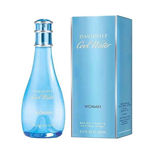 Davidoff Cool Water EDT for Women 100ml aquatic floral perfume bottle