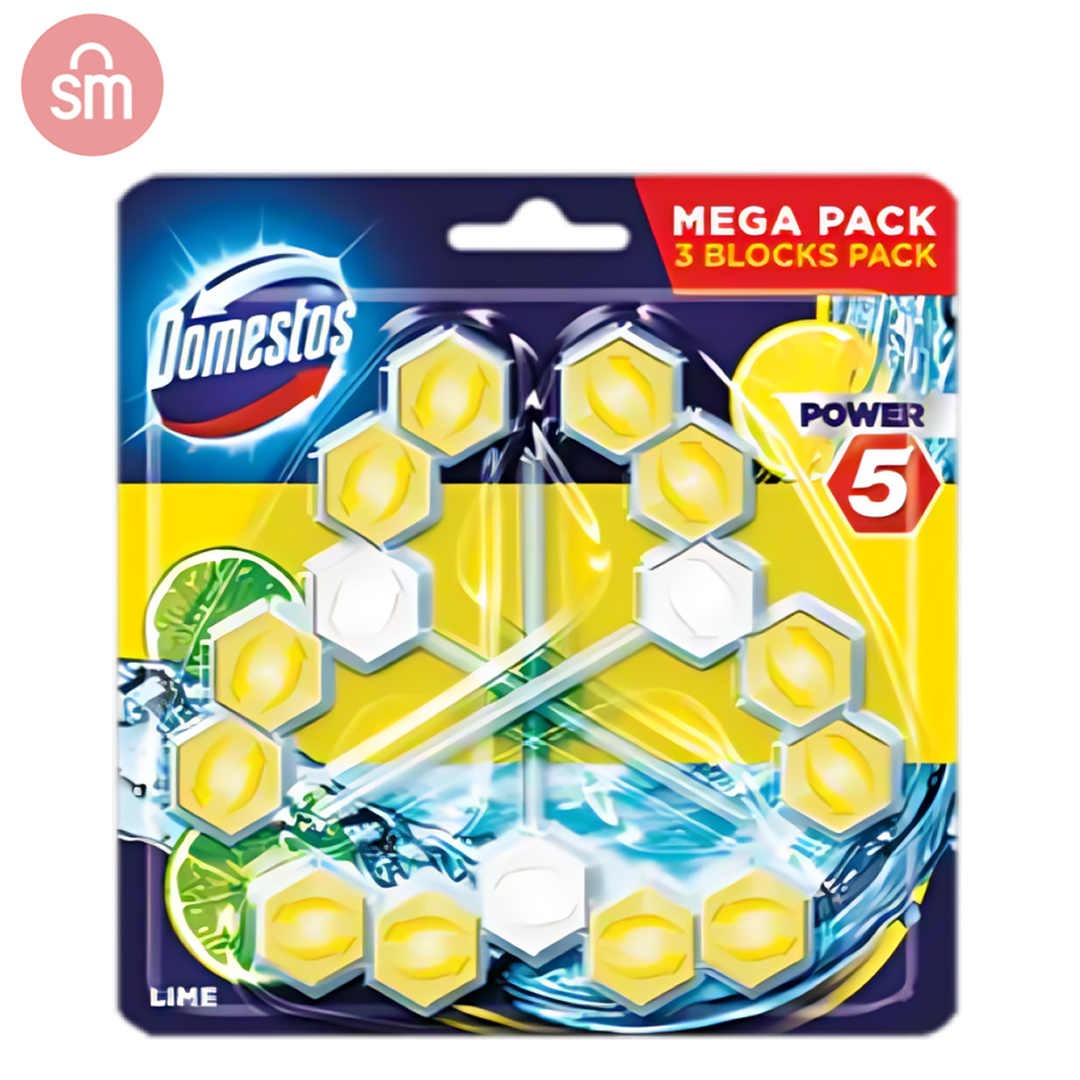 Domestos Power 5 Rim Block, Triple Pack (Scent Options)