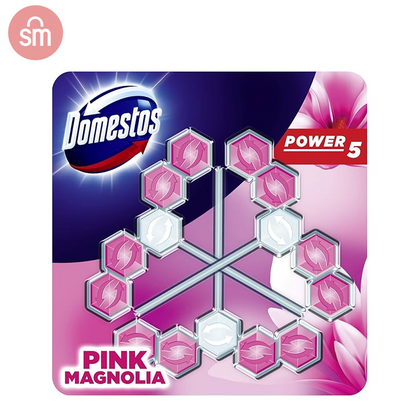 Domestos Power 5 Rim Block Pink Magnolia Triple Pack