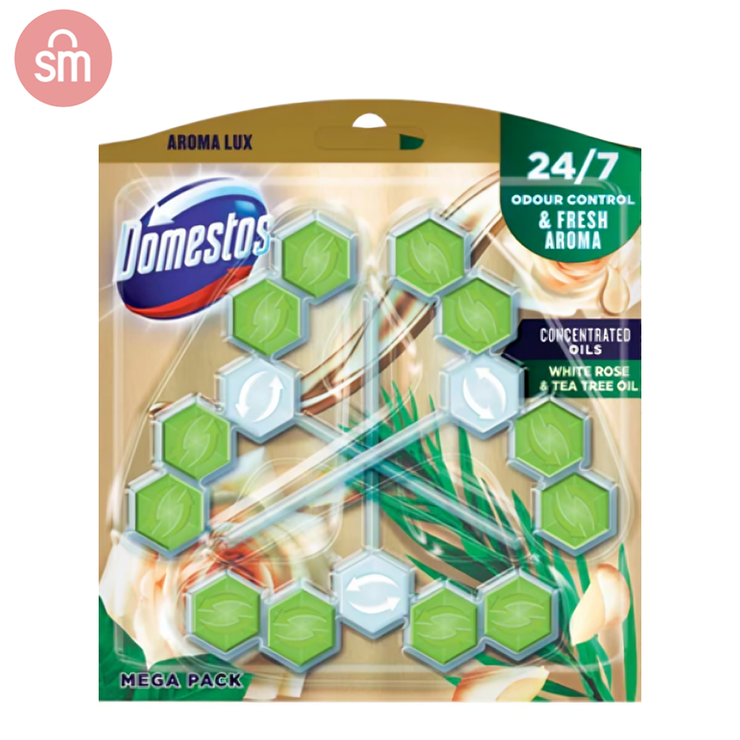 Domestos Power 5 Rim Block, Triple Pack (Scent Options)