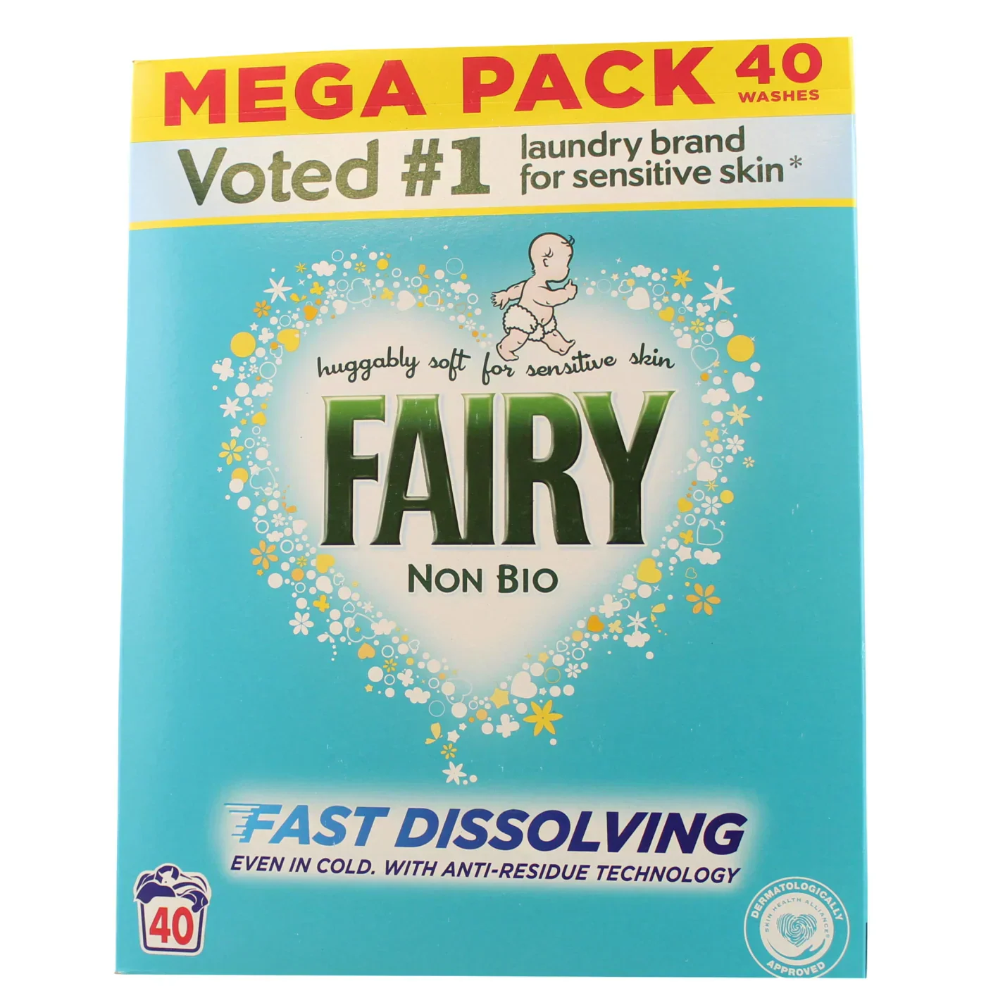 FAIRY NON BIO WASHING POWDER, 2.4KG