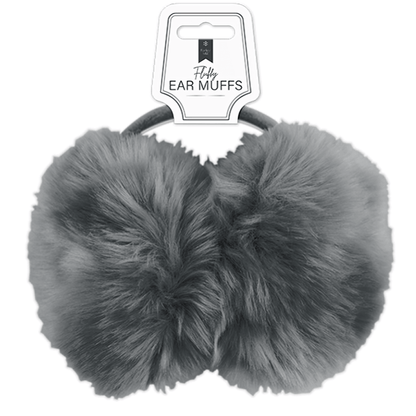Farley Mill Fluffy Grey Earmuffs