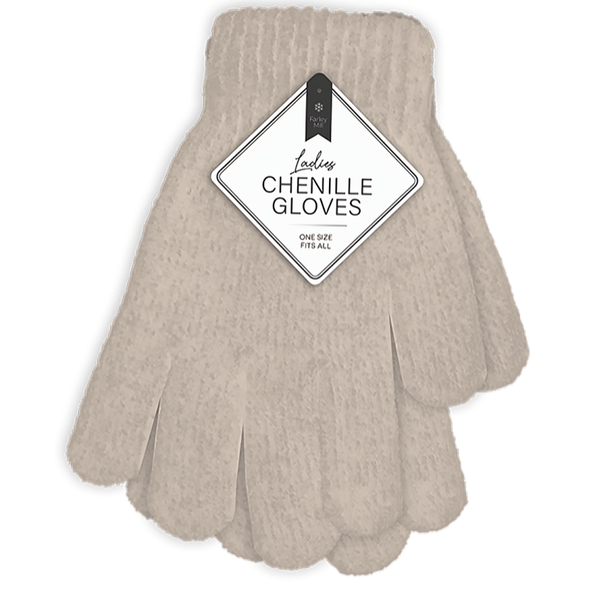 Farley Mill Ladies Blush Chenille Gloves