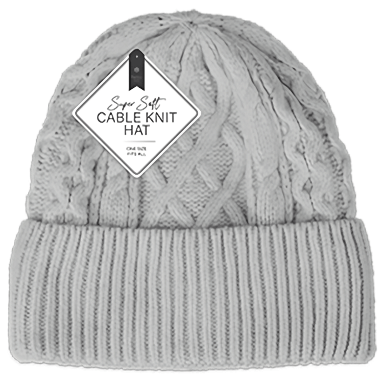 Farley Mill Ladies Super Soft Cable Knit Hat (Colour Options)