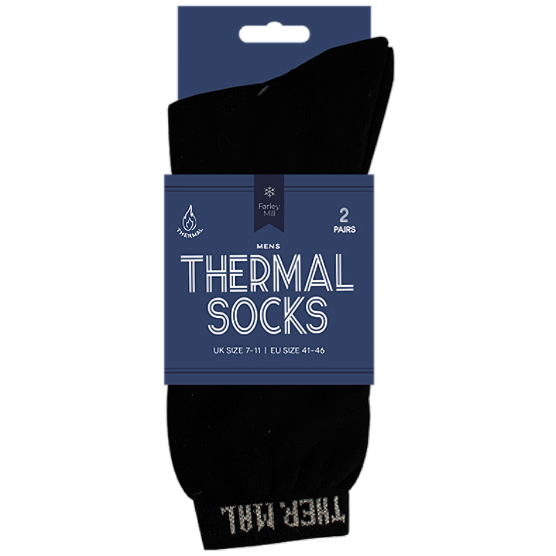 Farley Mill Men's Thermal Socks, Pack Of 2 (Colour Options)