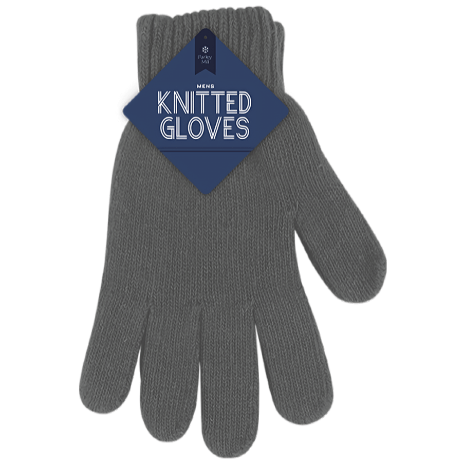 Farley Mill Men's Grey Knitted Gloves