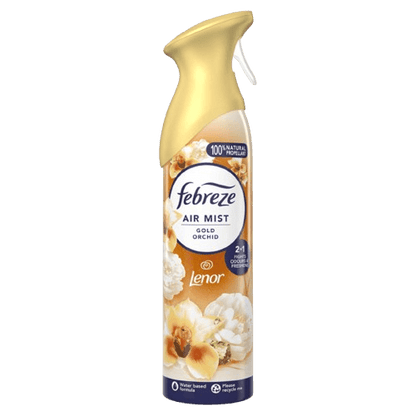 Febreze aerosol mist gold orchid fragrance 185ml odour eliminating spray