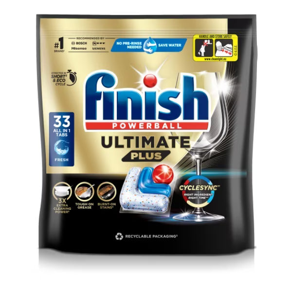 FINISH ULTIMATE DISHWASH TABLETS REGULAR, PACK OF 33