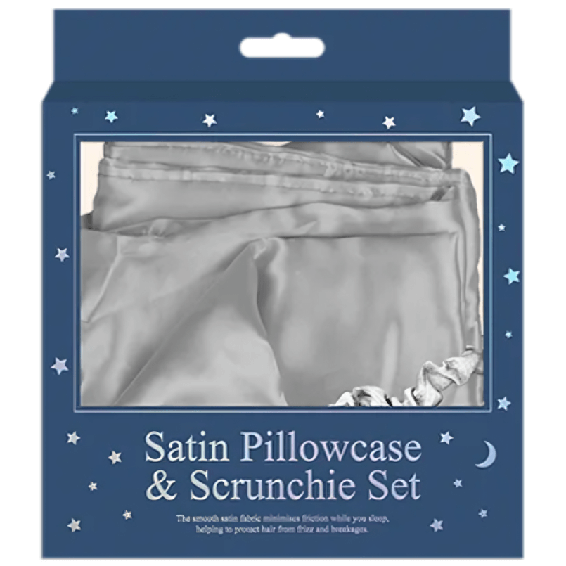 Gifts & Gadgets Satin Pillowcase & Scrunchie Set (Colour Options)
