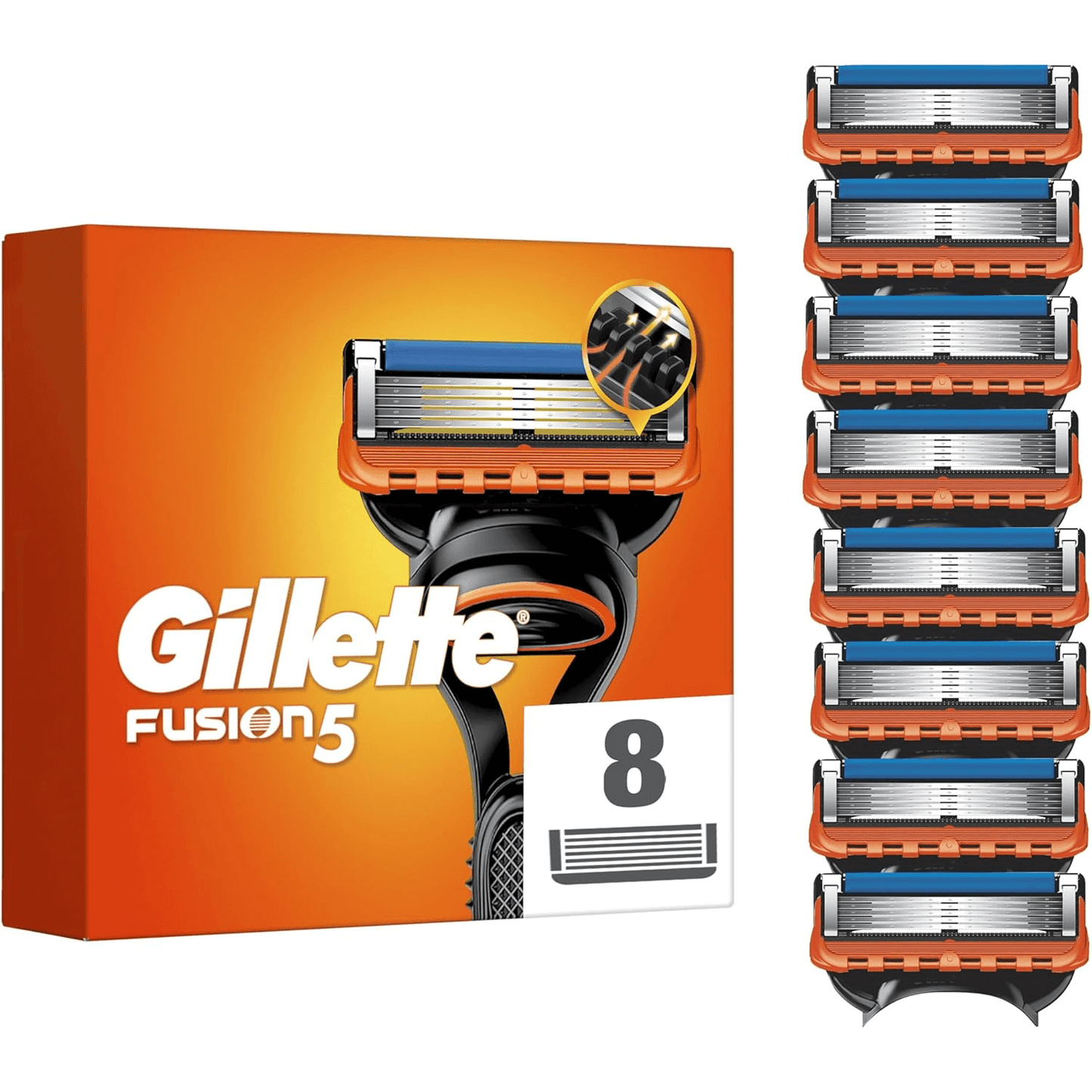 Gillette Fusion5 Men's Razor Blade Refills, 8 Pack