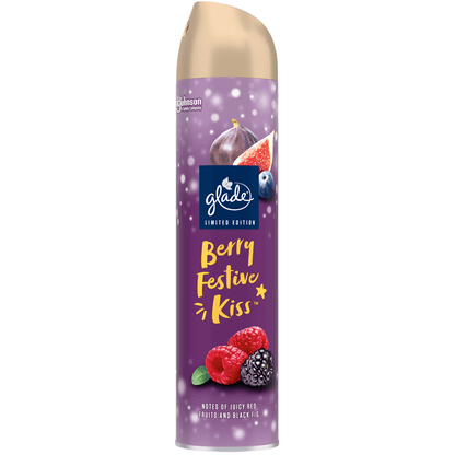 Glade aerosol spray berry festive kiss fragrance 300ml air freshener