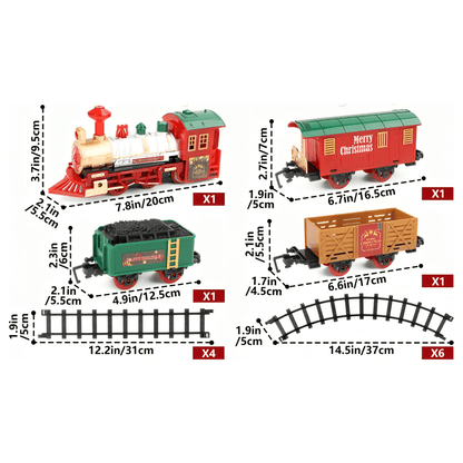Hoot Christmas Train Set 14 Piece Set Dimensions