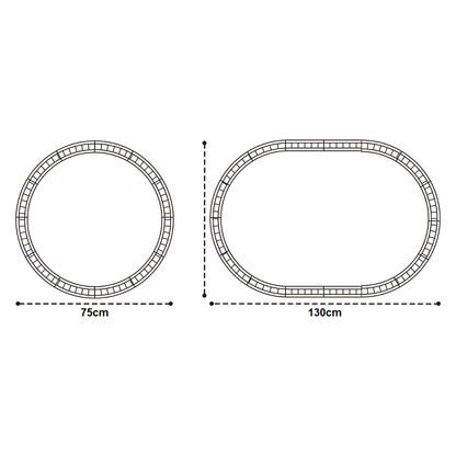 Hoot Christmas Train Set Track Layout Dimensions