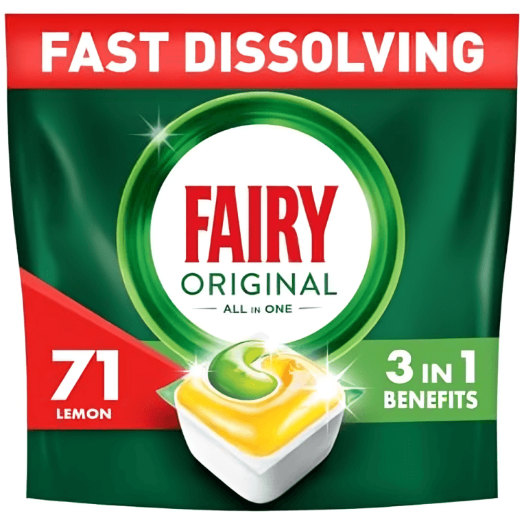Fairy All In One Original Lemon Dishwasher Tablets, 71 Tabs