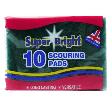Super Bright Scouring Pads, 10 Pack