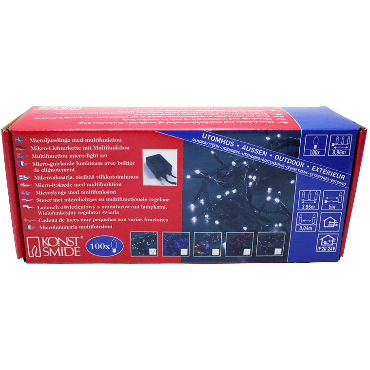 Knostmide Christmas Lights Multicolour, 100 Pack