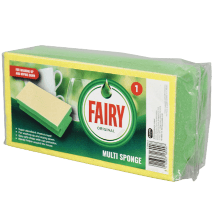 Fairy Original Multi Sponge & Super Absorbent Chamois Layer, 1 Scourer