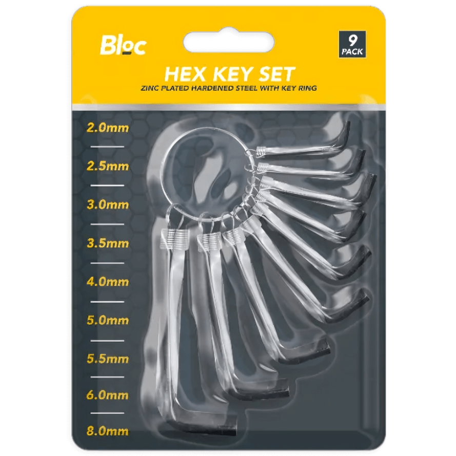 Hex Key Set, 9 Pack (Allen Keys)