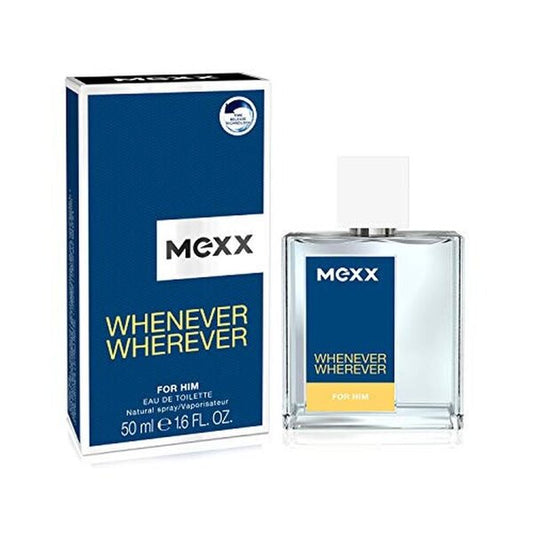 Mexx Whenever Wherever EDT For Him 50ML â€“ Fresh woody-aromatic menâ€™s fragrance with citrus, aquatic and earthy notes.