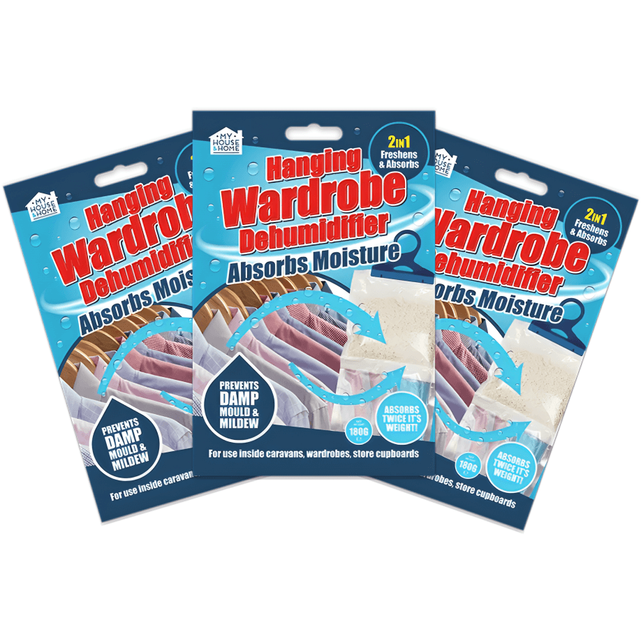 My House & Home Hanging Wardrobe Dehumidifier, Pack of 3