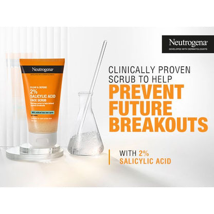 Neutrogena Clear & Defend Face Scrub with 2% Salicylic Acid 150ML
