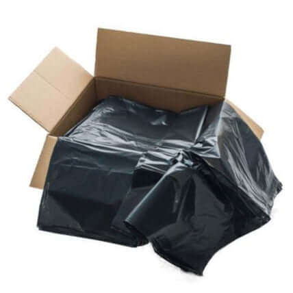 Extra Heavy Duty Black LLDPE Refuse Sacks Binbags â€“ 18 x 29 x 39", 200 Gauge, Case of 200