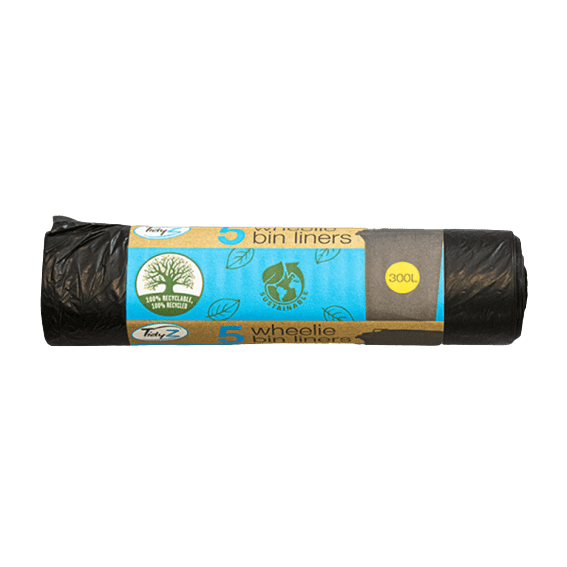 Tidyz 300L Wheelie Bin Liners, 5 Pack