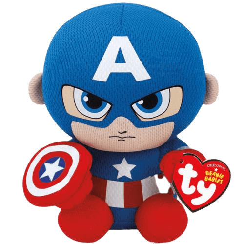 TY Beanie Babies Marvel Captain America, 15cm