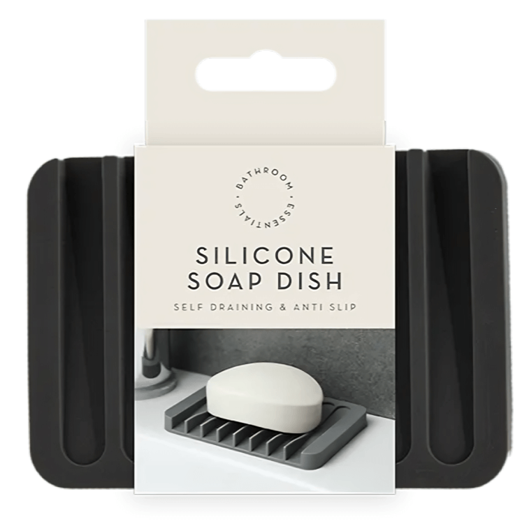 Silicone Soap Dish, Self Draining & Anti Slip (Colour Options)