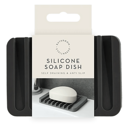 Silicone Soap Dish, Self Draining & Anti Slip (Colour Options)