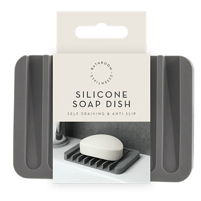 Silicone Soap Dish, Self Draining & Anti Slip (Colour Options)